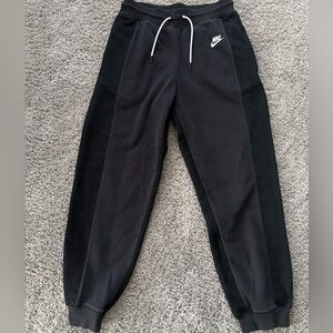 Nike Women's Black Joggers with White Logo